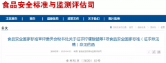 食品安全國家標準審評委員會秘書處關(guān)于征求檸
